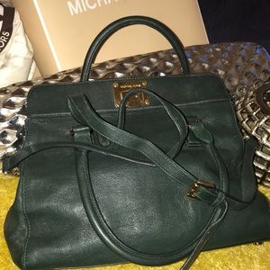 Michael Kors Green Satchel Bag